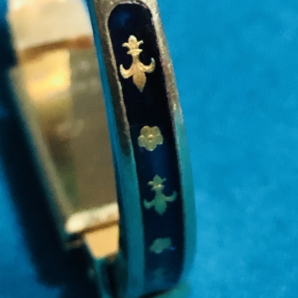 (916)VINTAGE RARE LADY AUREOLE 10 MICRON CONS SWISS WINDUP WTCH BLUE ENAMEL CUFF - Picture 12 of 16